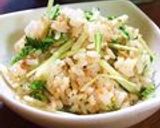 朝ごはんに☆水菜ちりめんごはん作り方6写真