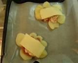 クッキングシートでポテトのイカの塩辛焼き作り方3写真