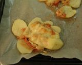 クッキングシートでポテトのイカの塩辛焼き作り方4写真