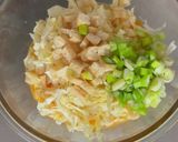 キャベツと油揚げのお好み焼き風オムレツ作り方2写真