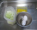 あまった千切りキャベツde目玉焼き作り方1写真