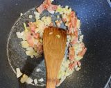 時短りんごとキャベツのクリームリゾット風雑炊作り方1写真