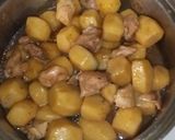 里芋と鶏肉の煮物作り方3写真