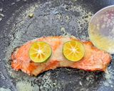 お魚ガーリックバター×柑橘ソース作り方4写真