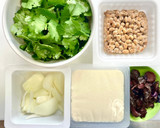 パクチー風味の豆腐と納豆の和え物作り方1写真
