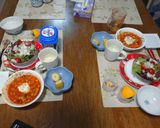 菜園レタスとミニトマトと新玉ねぎのサラダ作り方35写真