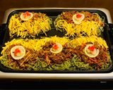 ホットプレート，野菜入り瓦そば！作り方6写真