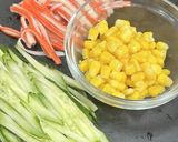 食感がクセになる😋さつまいも春雨サラダ🥗作り方2写真