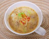 栄養士の卵考案☆坦々豆乳スープ作り方4写真