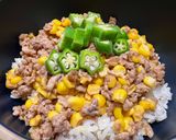 生姜が香る✨味噌バタコーンのそぼろ丼作り方8写真