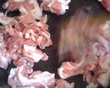 あけびと豚肉の味噌炒め作り方4写真