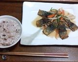 焼き秋刀魚のりんご南蛮漬け作り方5写真