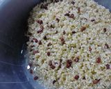 もっちり玄米小豆ごはん作り方1写真