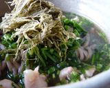 セリととろろ昆布の温かいお蕎麦作り方6写真