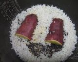 さつま芋と黒ゴマの五穀炊き込みご飯作り方2写真