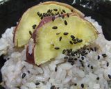 さつま芋と黒ゴマの五穀炊き込みご飯作り方3写真