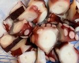 たことブロッコリーとバジルのサラダ作り方3写真