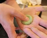 簡単ふわふわ☆餡入り抹茶＆きなこ団子作り方2写真