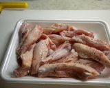 ポン酢でさっぱり鶏の手羽中の揚げもの作り方1写真