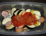 ナスとソーセージのレンジ煮込み作り方1写真