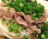 ＊豚しゃぶとネギだく＊　油そば風そうめん作り方9写真