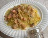 簡単！カフェ風サーモンのクリームパスタ作り方7写真