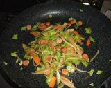 簡単♪冷麦で♡焼きそば♡作り方4写真