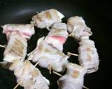エリンギの豚肉まきオイスターソース味付け作り方5写真