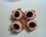 お弁当に✿竹輪と黒豆の串刺し作り方2写真