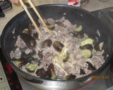相性バッチリ！なすと豚肉との炒め物。作り方2写真