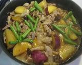 豚ばら肉とさつまいもの味噌バター炒め煮作り方8写真