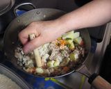 簡単スコッチエッグ風コロッケと野菜スープ作り方5写真