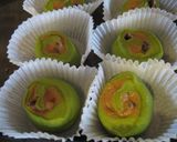 うずまき抹茶パン♪大納言＆きな粉バター作り方16写真