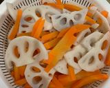 水菜と蓮根のデパ地下風サラダ作り方1写真