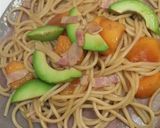 アボと柿のバター醤油パスタ☆とろとろ～♪作り方3写真