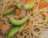 アボと柿のバター醤油パスタ☆とろとろ～♪作り方4写真