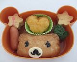 運動会♪お稲荷さんキャラお弁当♪作り方1写真