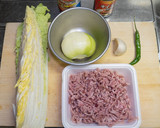 のせておいしい白菜と挽肉の炒めもの作り方1写真