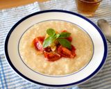 血を増やす薬膳。鶏スープのチーズがゆ。作り方7写真