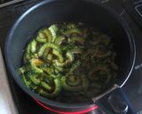 ゴーヤ佃煮～フライパンとんかつ”暁”風作り方5写真