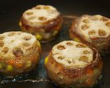 野菜いっぱいのれんこんはさみ焼き作り方7写真