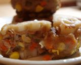 野菜いっぱいのれんこんはさみ焼き作り方9写真