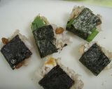 やわらか里芋の納豆入り磯辺焼き作り方2写真