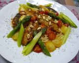 秋刀魚＆プチトマトの紅葉見頃かな？パスタ作り方12写真