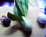 チンゲン菜と椎茸の塩こんぶチャーハン作り方2写真