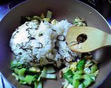 チンゲン菜と椎茸の塩こんぶチャーハン作り方7写真
