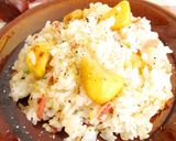 オリーブオイルで♪栗とベーコンの炒飯作り方4写真