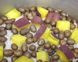 圧力鍋でむかごとさつまいもの秋味ごはん作り方4写真