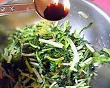 おつまみ☆みず菜と三つ葉のワサビあえ☆作り方4写真