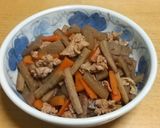 根菜と豚肉の甘辛煮作り方2写真